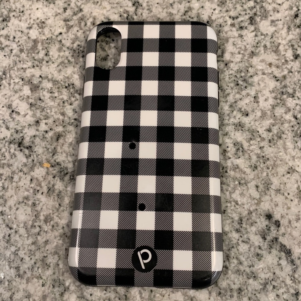 Gingham loopy case for iPhone XR- no loop